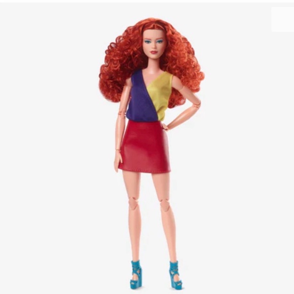 Barbie Looks Colorful Fashion Doll with Curly Red Hair - Picture 3 of 9